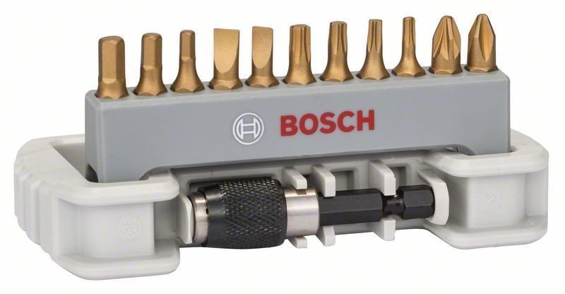 Bosch Schrauberbit-Set Max Grip 11tlg. PH, PZ, T, S, HEX, Schnellwechselhalter -2608522128