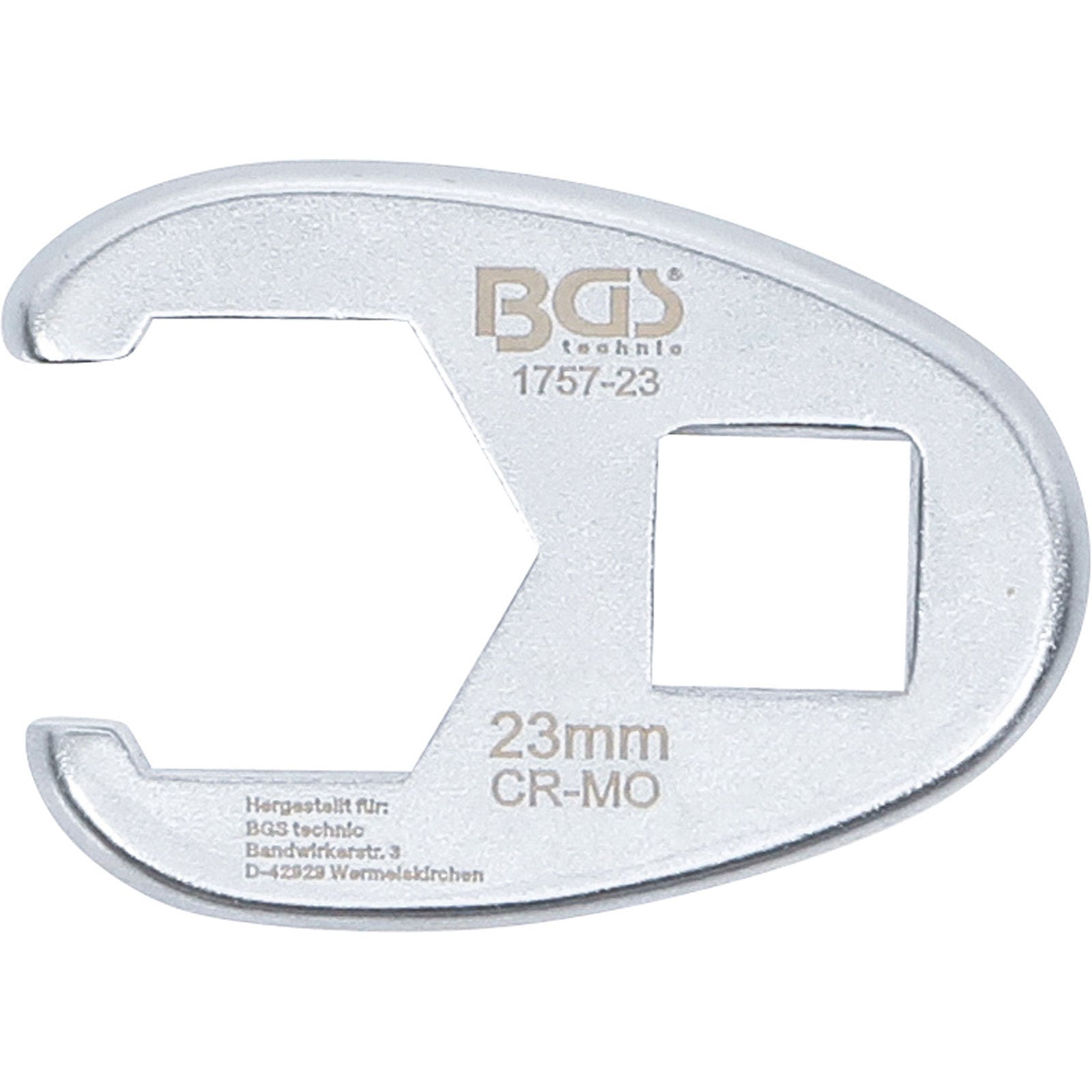 BGS Hahnenfußschlüssel Antrieb Innenvierkant 12,5 mm (1/2") SW 23 mm - 1757-23