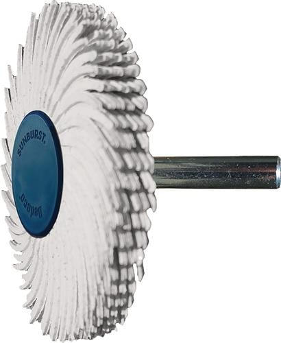 Radialbürstenscheibe Sunburst D.51mm K.120 Weiß 10000min-¹ TYROLIT