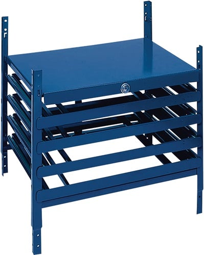 Schubladenelement LOGS 220 H520xB540xT390mm 4 Schubl.abschl.f.Kästen blau - LOGS 220 RAL 5022