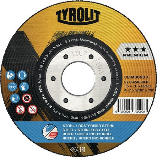 TYROLIT Schruppscheibe CERABOND X D 125 x S 7 mm - 34387126