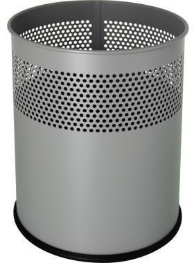 helit Papierkorb H2515799 26x31,5cm 15l rund Metall silber