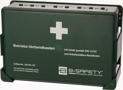 Betriebsverbandkasten DIN 13157 B270xH175xT90ca.mm grün B-SAFETY
