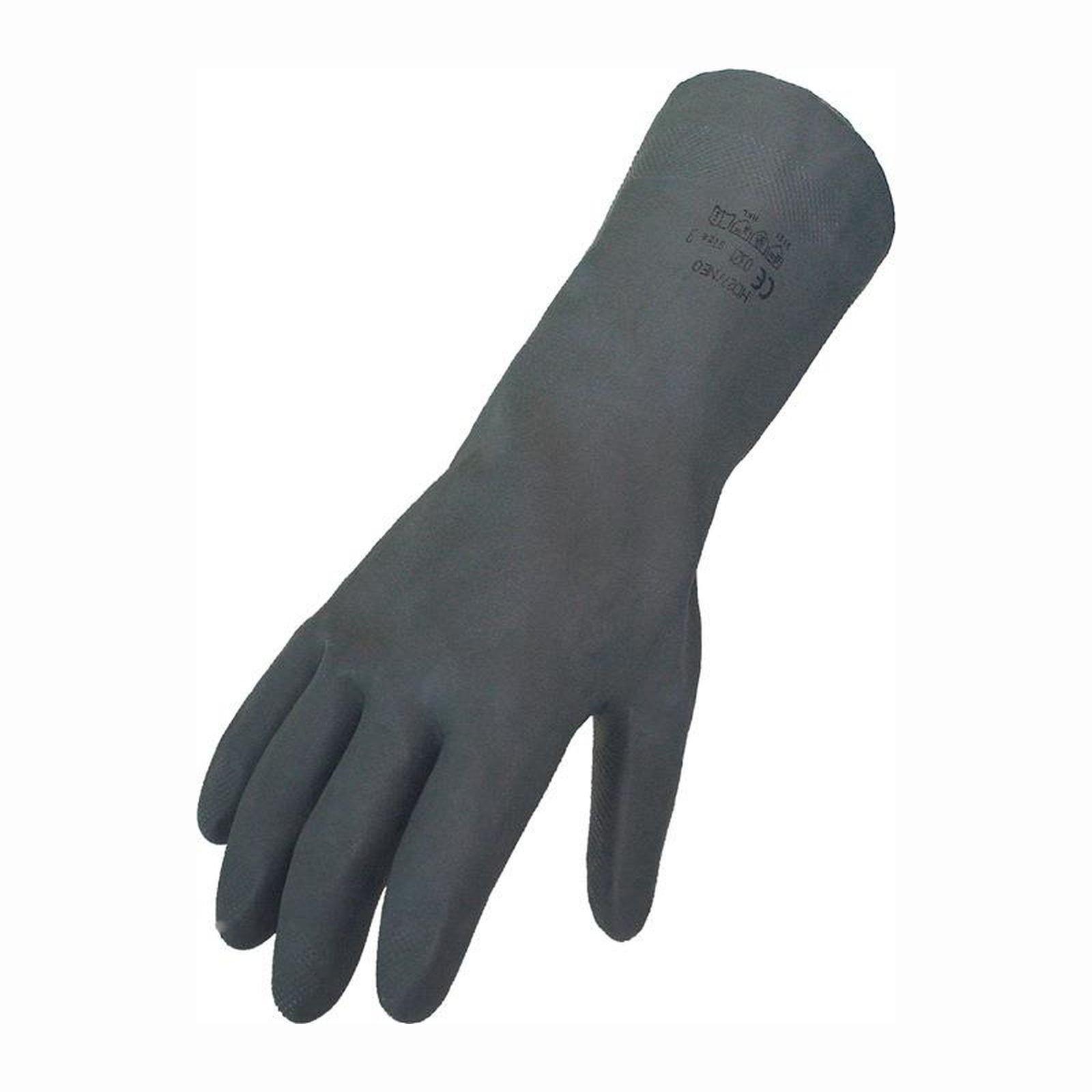 ASATEX 10 Paar Chemikalienhandschuhe schwarz