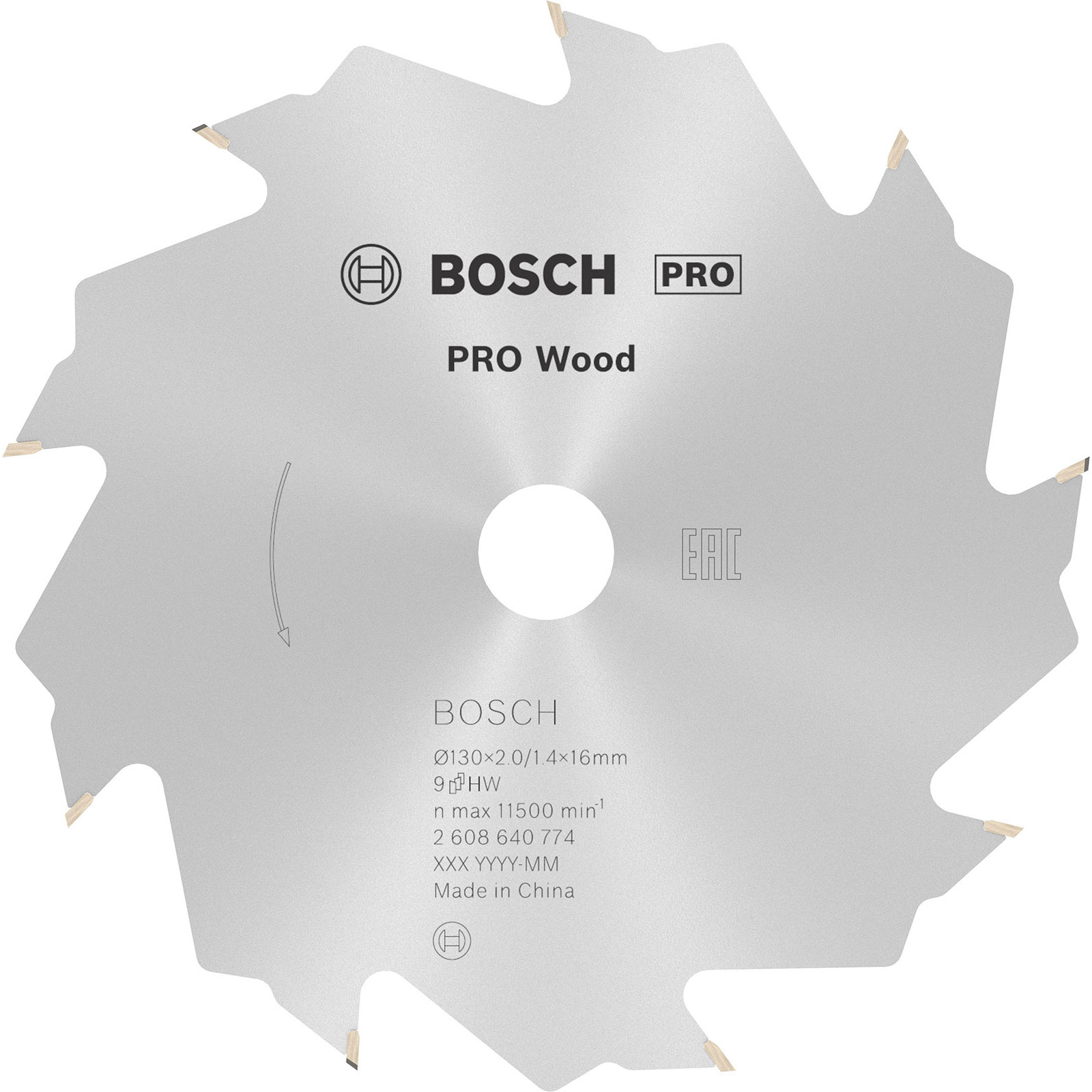 Bosch PRO Wood Kreissägeblatt 130 x 2 x 16 mm - 2608640774