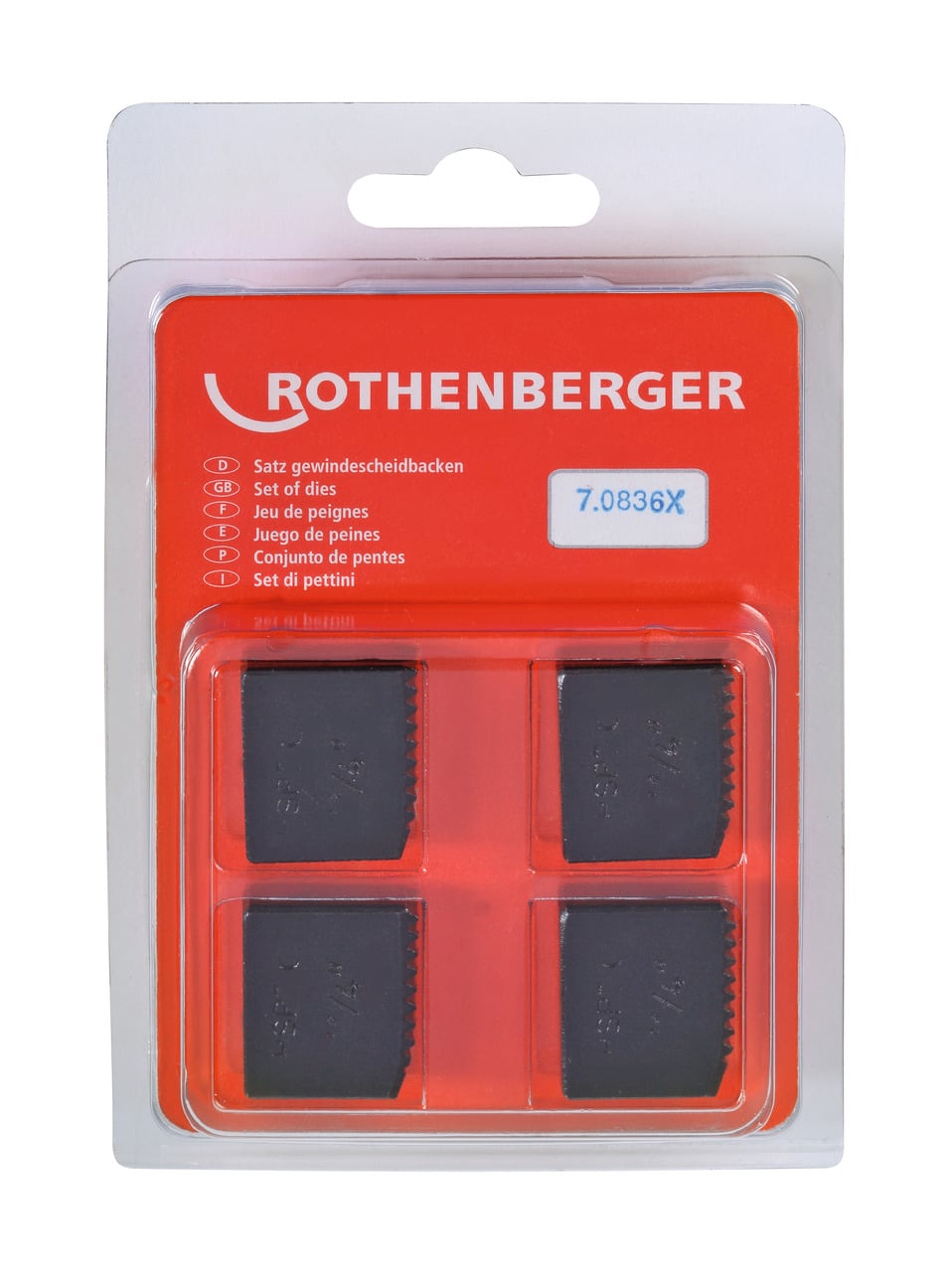 ROTHENBERGER 4x SC Schneidbacken BSPT R 1.1/4" - 070836X