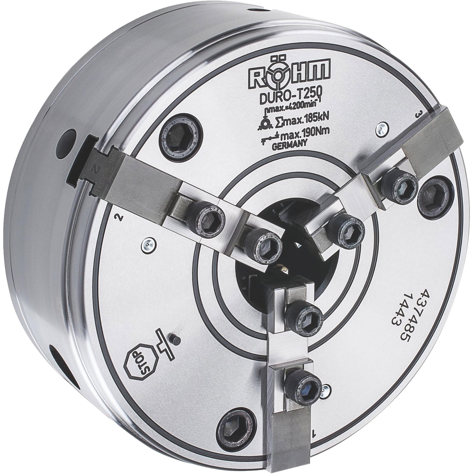 Röhm DURO-T 315, 3-Backen, Zylindrische Zentrieraufnahme, Grundbacken - 437486