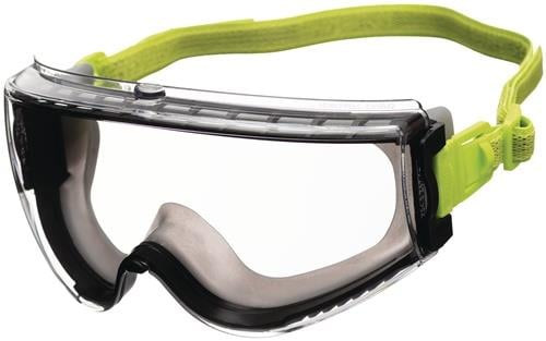Vollsichtschutzbrille Avatar Plus EN166,EN170,UKCA schwarz/grün,klar Stoffband