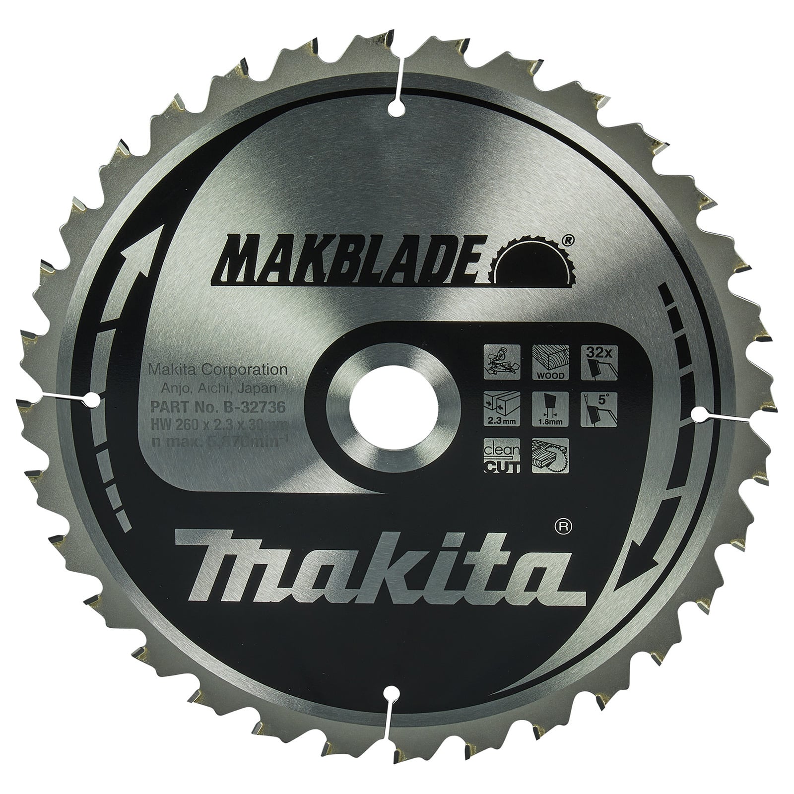 Makita MAKBLADE Sägeblatt 260x30x32Z - B-32736