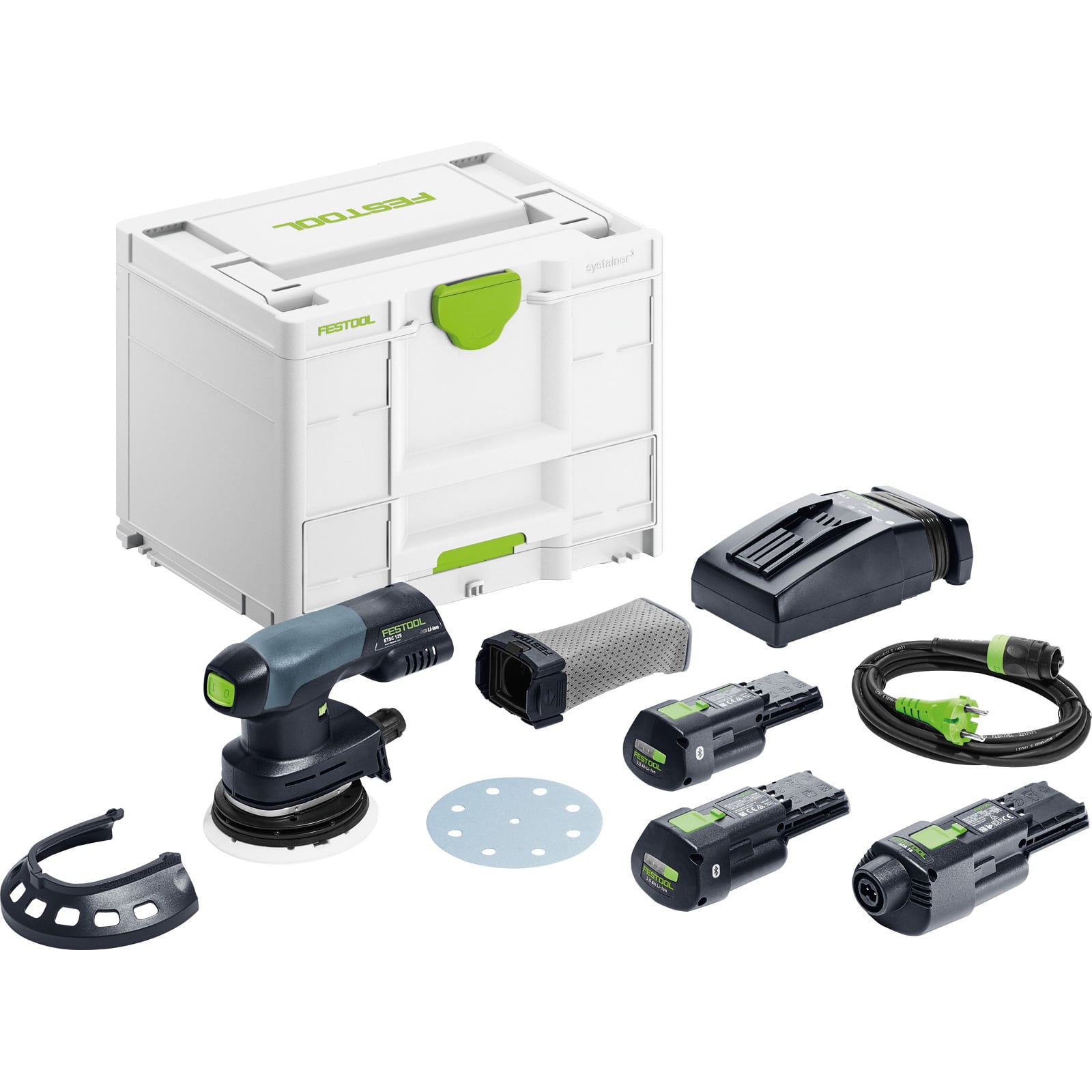 Festool Akku-Exzenterschleifer ETSC 125 3,0 I-Set / 2x 3,0 Ah Akku + Ladegerät im Systainer - 578142