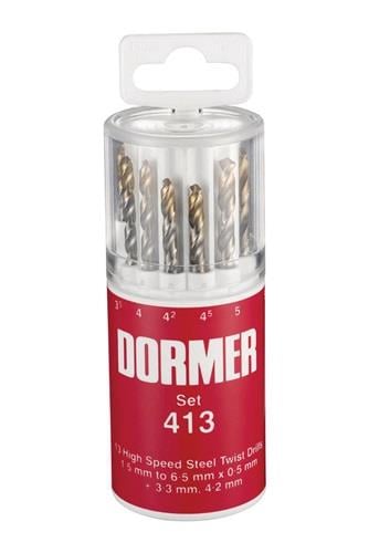 Spiralbohrersatz A094 DIN 338 TypN D.1,5-6,5x0,5mm HSS 13tlg.Runddose DORMER