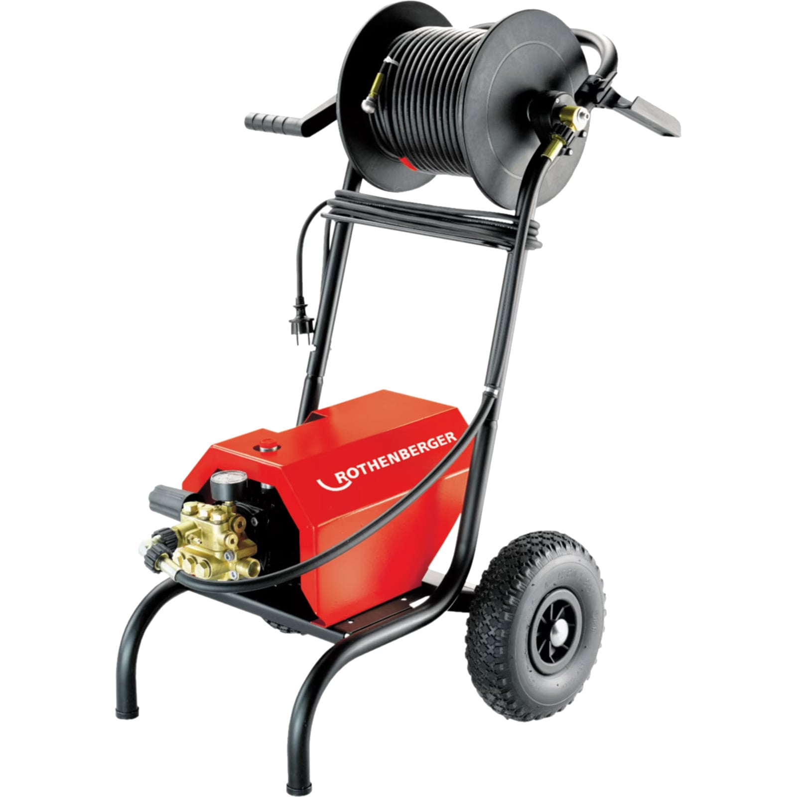 ROTHENBERGER HD 13/100 Hochdruck-Rohrreiniger 2.300 W 230 V 13 l / min 100 bar + Schlauchhaspel - 76020