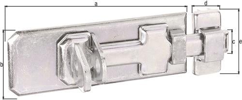 GAH Alberts Sicherheits-Schlossriegel L.140mm B.55 STA galv. gelb verz. - 123086