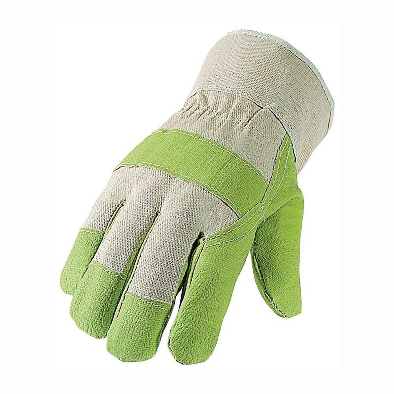 ASATEX Kunstlederhandschuhe grün / naturfarben Gr. 10,5 - PH