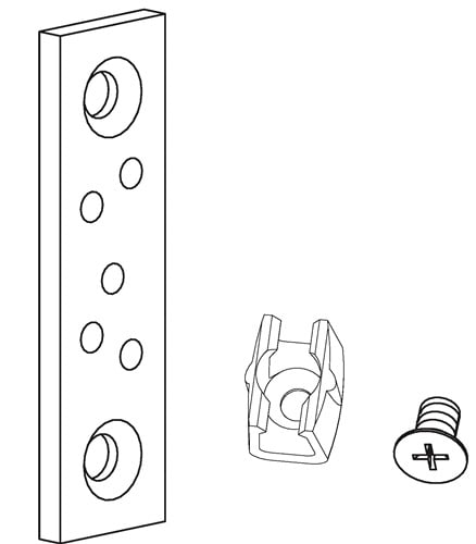 GEZE Zugstangenführung m.Dübelplatte f.Zugst.8mm Oberfläche verz - 2747