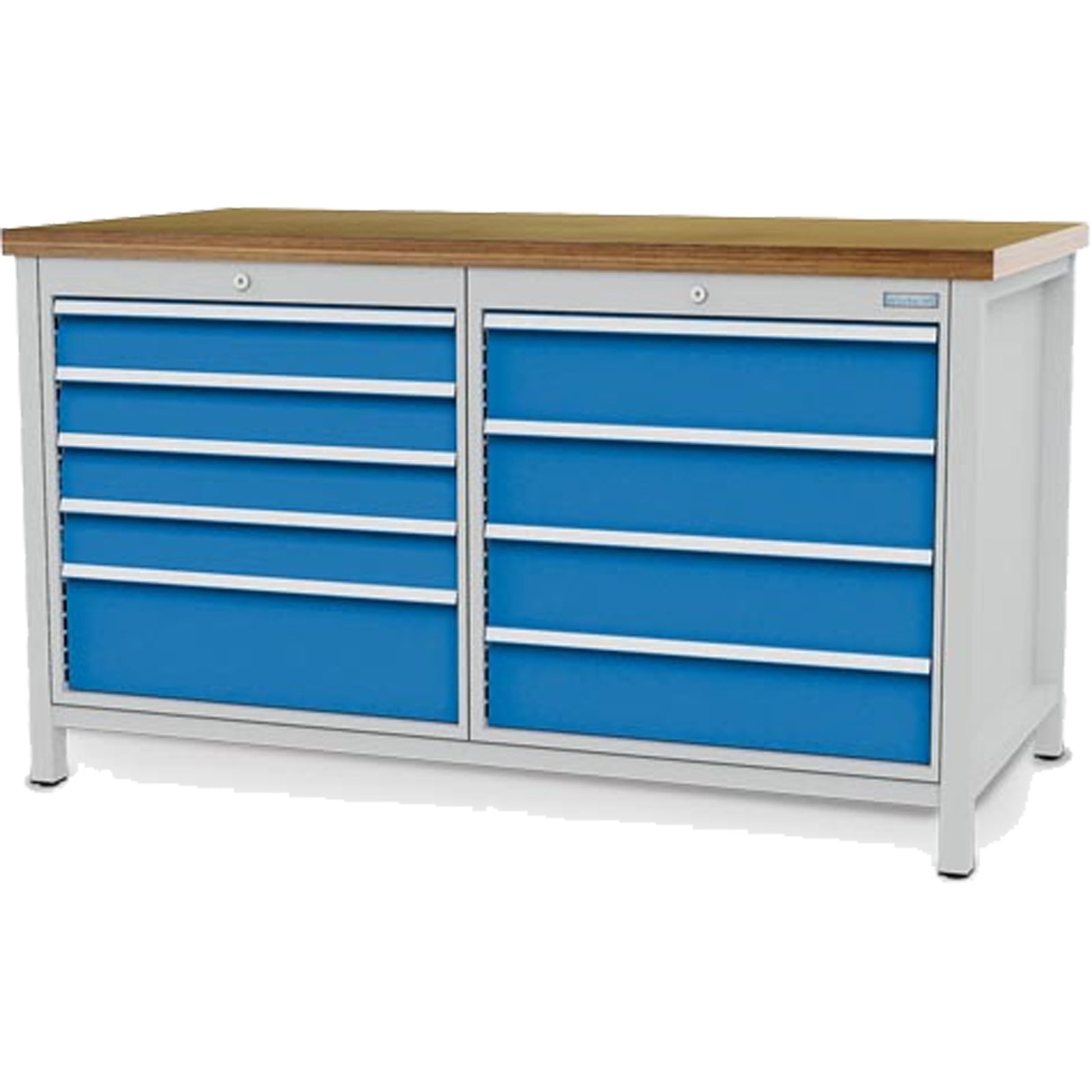 Bedrunka+Hirth Kastenwerkbank Breite 1.500 mm R 24-24 9x Schublade BxTxH 1.500x750x859 mm - 03.15.54VA
