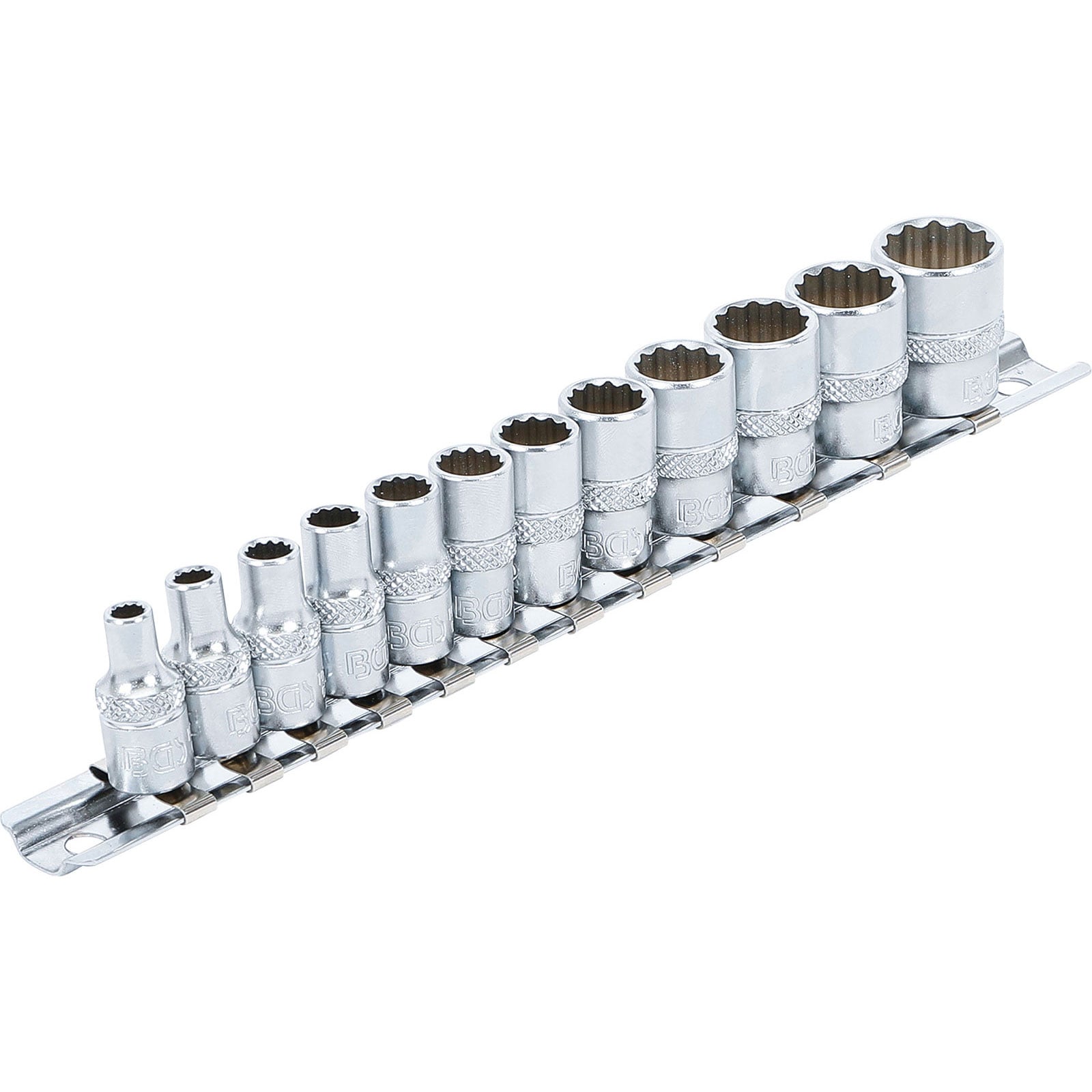 BGS Steckschlüssel-Einsatz-Satz Zwölfkant Antrieb Innenvierkant 6,3 mm (1/4") Zollgrößen 12tlg. - 2755