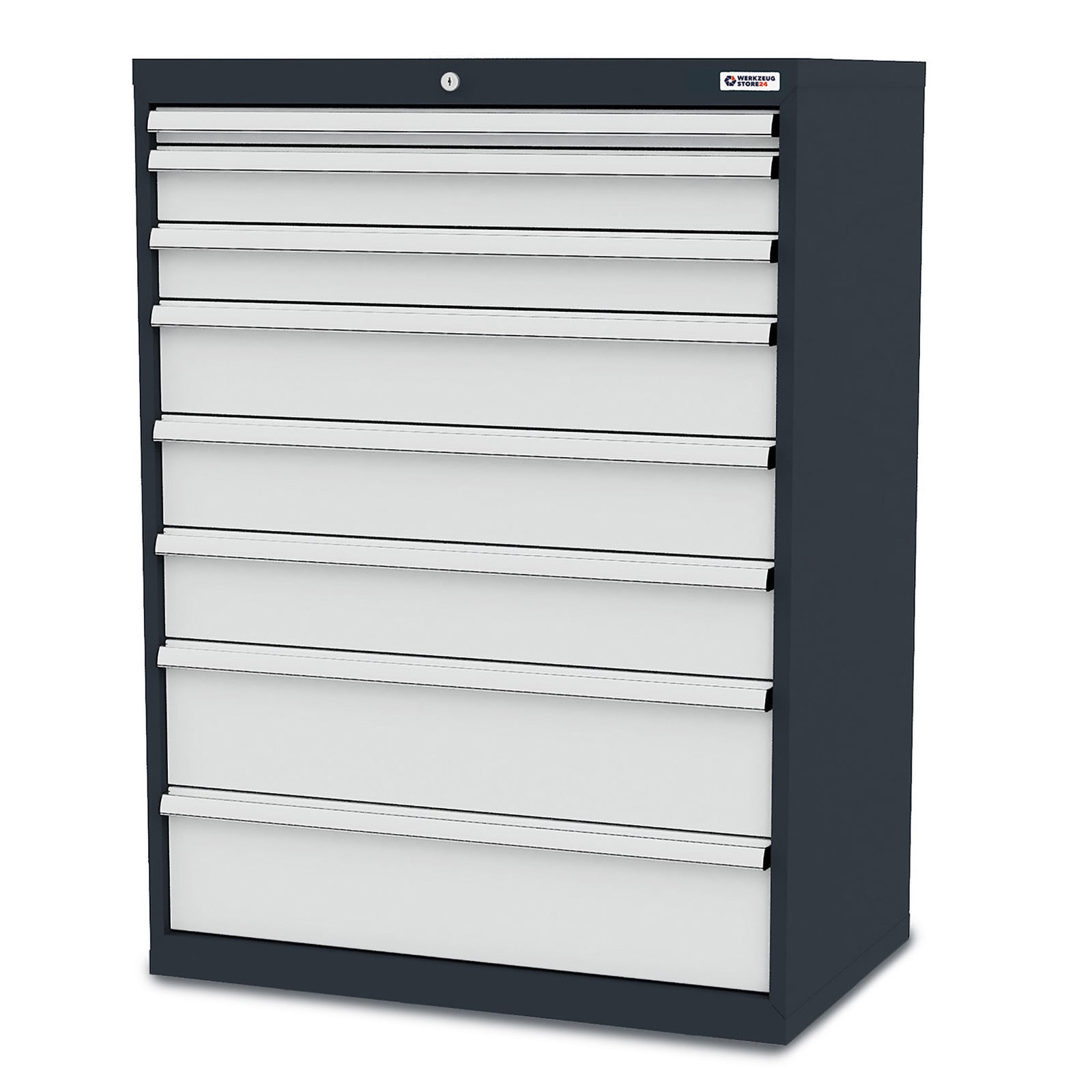 WS24 Schubladenschrank Schubladen: 1 x 50 2 x 100 3 x 150 2 x 200 B x T x H 900 x 575 x 1220 mm - WS24-100331