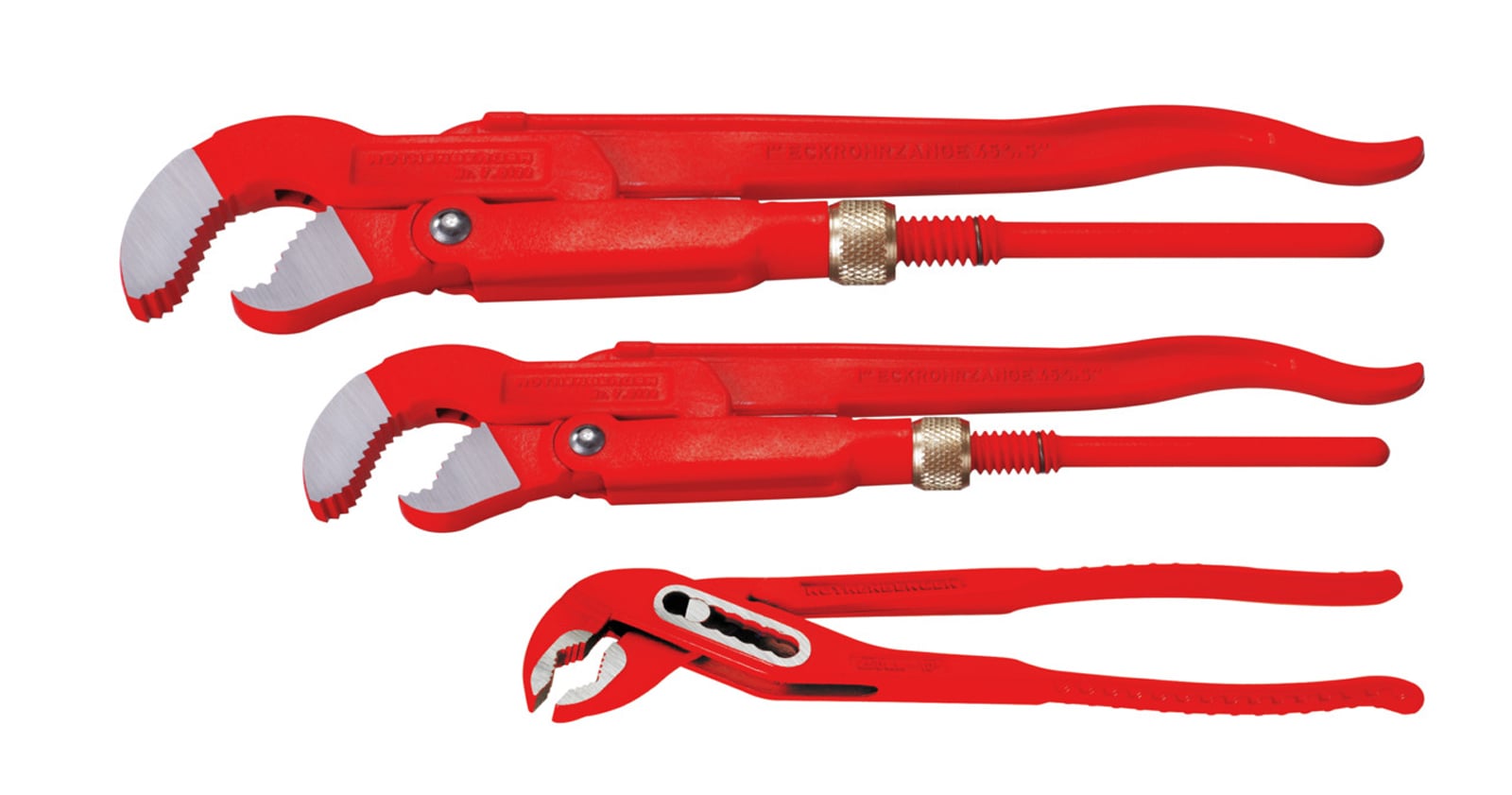 ROTHENBERGER Zangenset - Eckrohrzange 1" und 1.1/2", Wapu 10" - 070140X