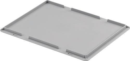 Auflagedeckel L400xB300mm hellgrau PP f.Beh.400x300mm UNISTA