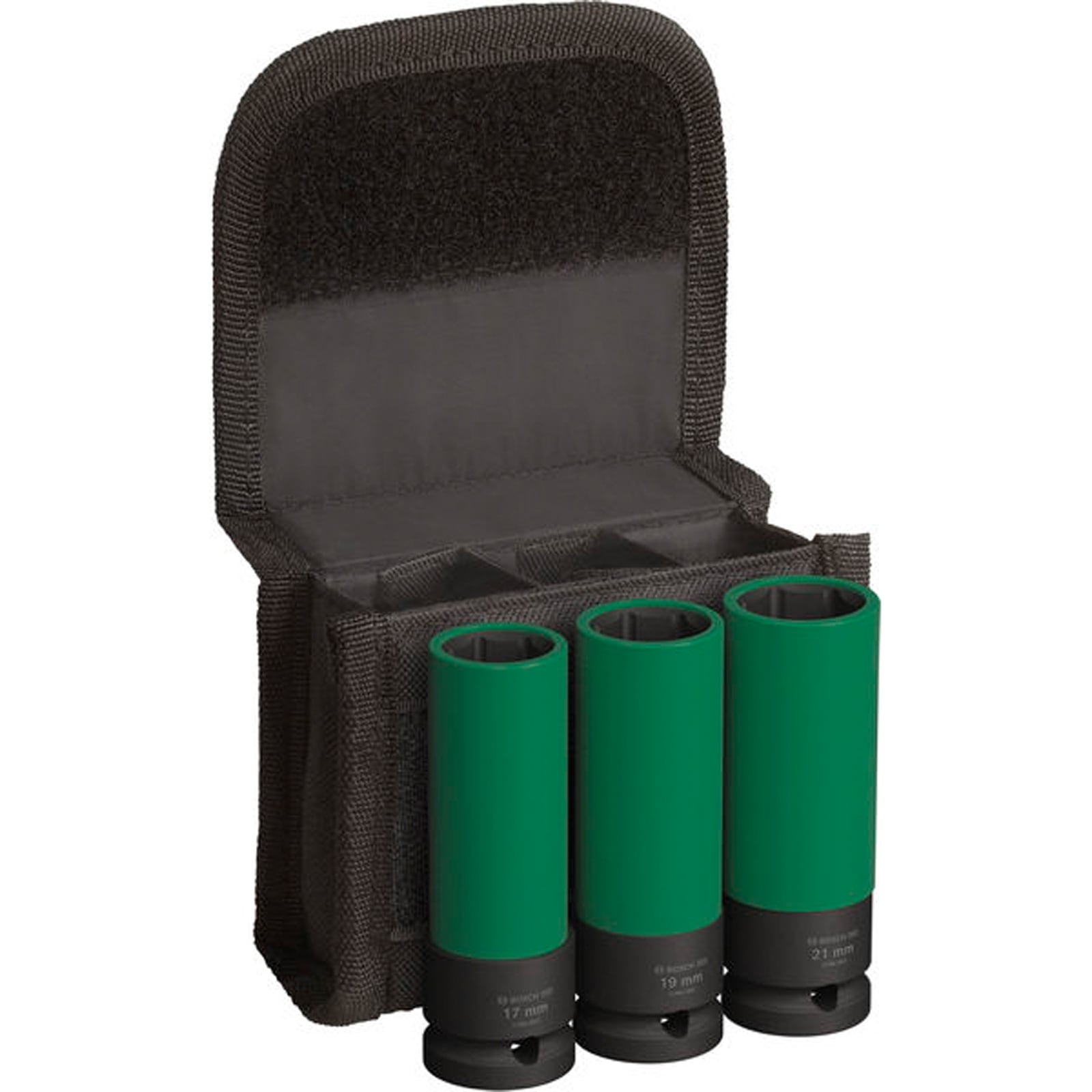 Bosch PRO Impact Socket Set mit PET-Abdeckungen 1/2" extra tief 3‑tlg. - 2608003033