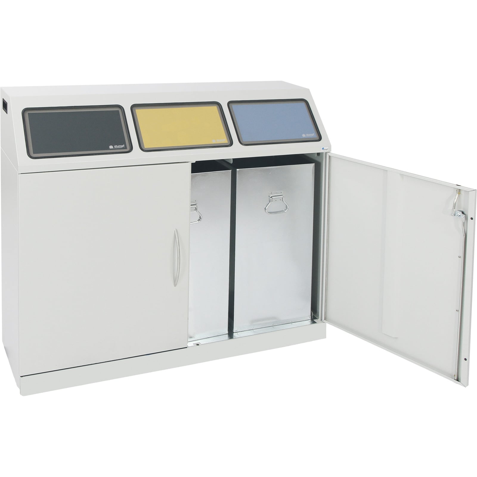 Stumpf Abfalltrennung Flex-M-3-fach Sammelstation mit Innenbehältern - 660-075-4-2-735