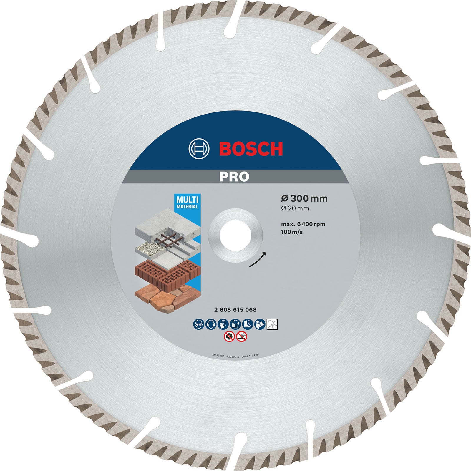 Bosch PRO Multi Material Diamanttrennscheibe 300 x 20 mm - 2608615068