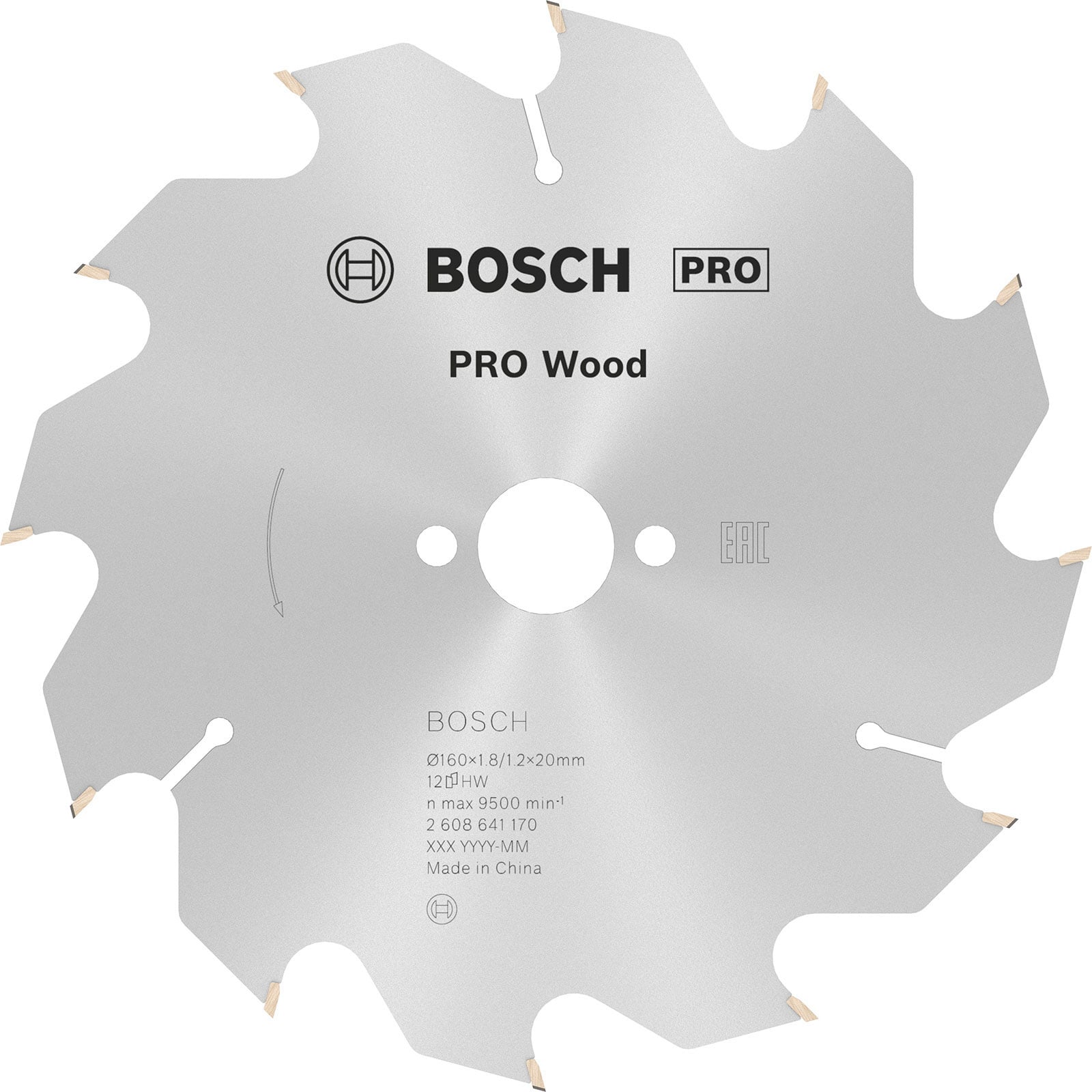 Bosch PRO Wood Kreissägeblatt 160 x 1,8 x 20 mm - 2608641170