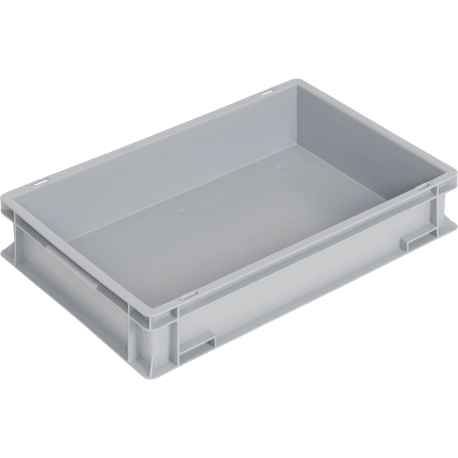 Transportbehälter L600xB400xH120mm grau PP Muschelgr.Seitenwände geschl.TECWERK