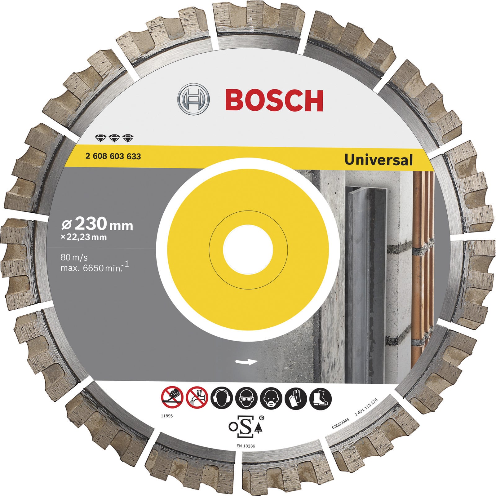 Bosch Diamanttrennscheibe Best for Universal, 300 x 25,40 x 2,8 x 15 mm -2608603635
