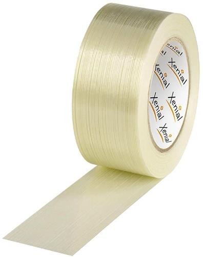 Filamentklebeband m.Längsfaden Breite 50mm Länge 50m S.100µ transparent XENIAL