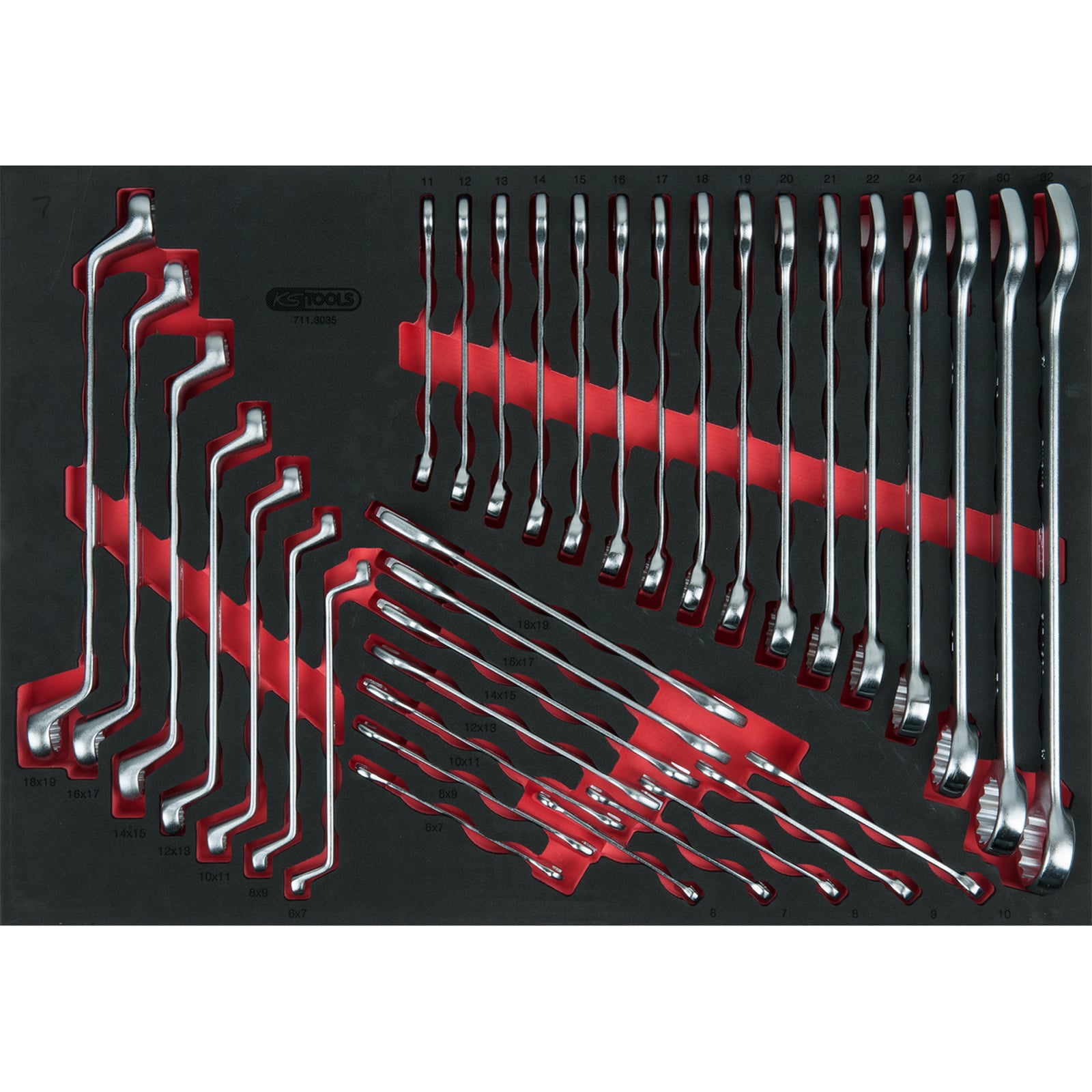 KS TOOLS Schlüssel-Satz 35tlg. 1/1 Systemeinlage - 711.3035