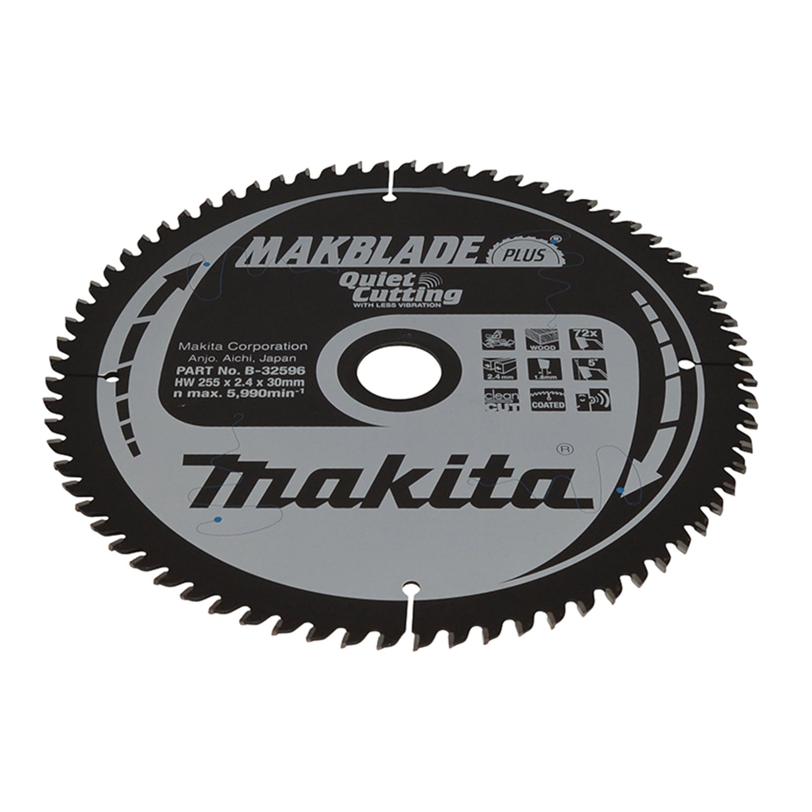 Makita MAKBLADE Sägeblatt 255x30x72Z - B-32596