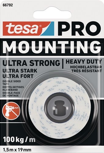 TESA Montageband Mounting PRO Ultra Strong 66792 weiß 1,5 m x 19 mm - 66792-00000-00