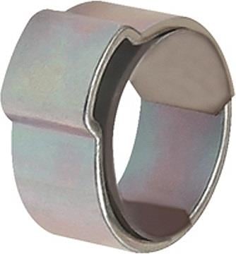 Riegler 50x Schlauchklemme 1-Ohr Stahl glanzverzinkt (W1) mit Einlagering Spannbereich 10,5 - 12,5 mm - 179424