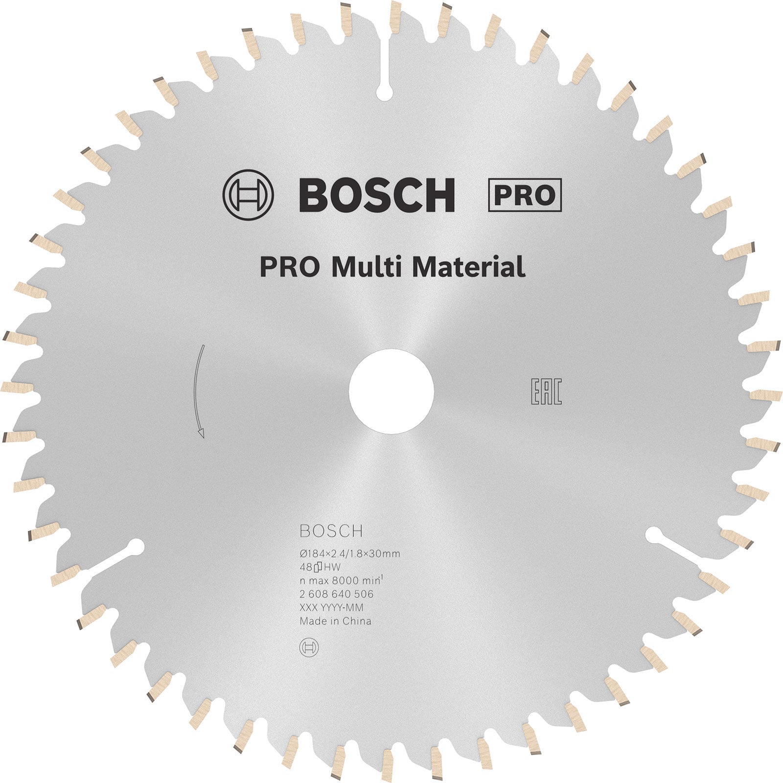 Bosch PRO Multi Material Kreissägeblatt 184 x 2,4 x 30 mm - 2608640506