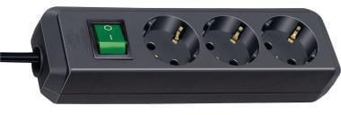 brennenstuhl Steckdosenleiste Eco- Line 1152300015 Schalter 3fach sw