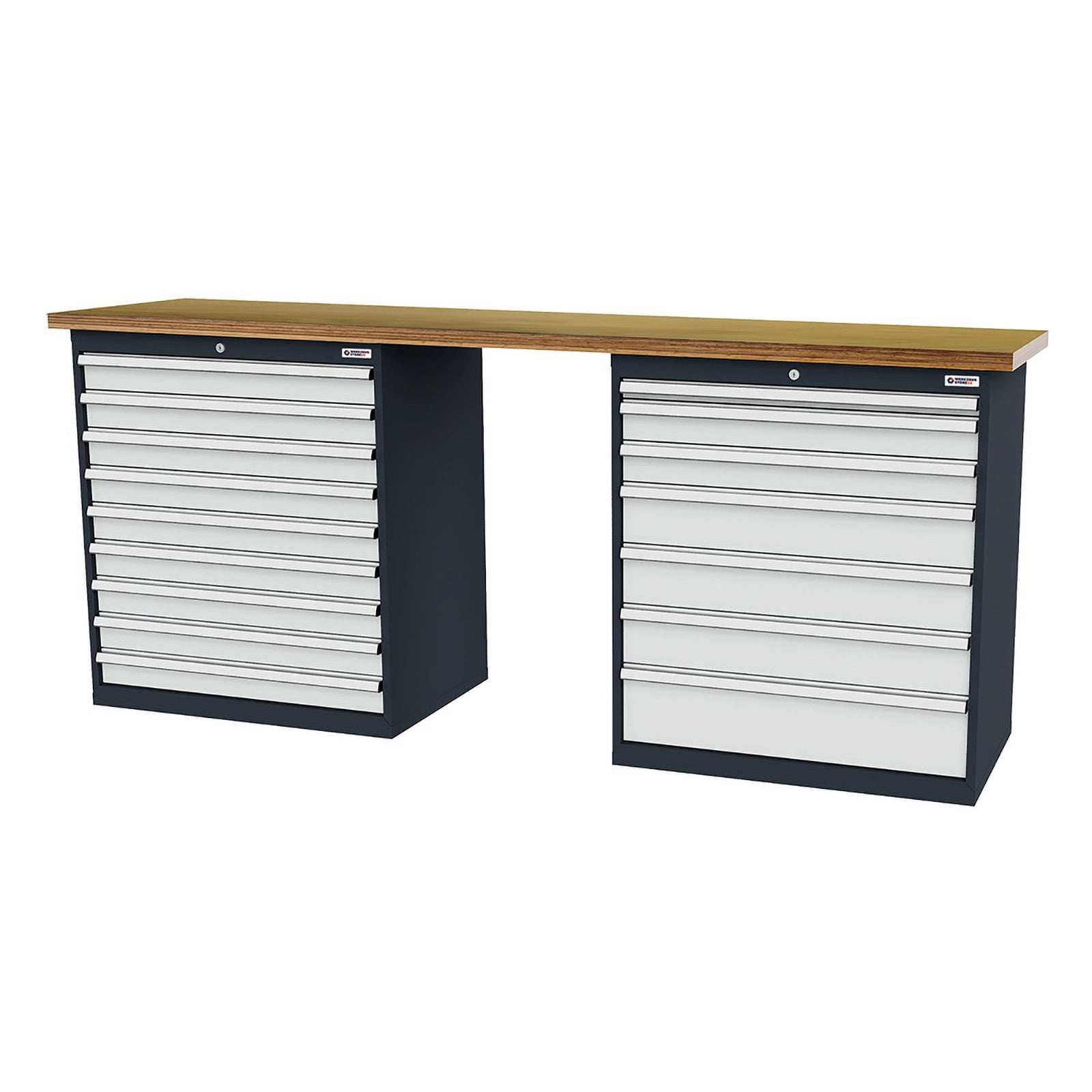 WS24 Reihenwerkbank B x T x H 2.500 x 600 x 1060 mm - WS24-100282