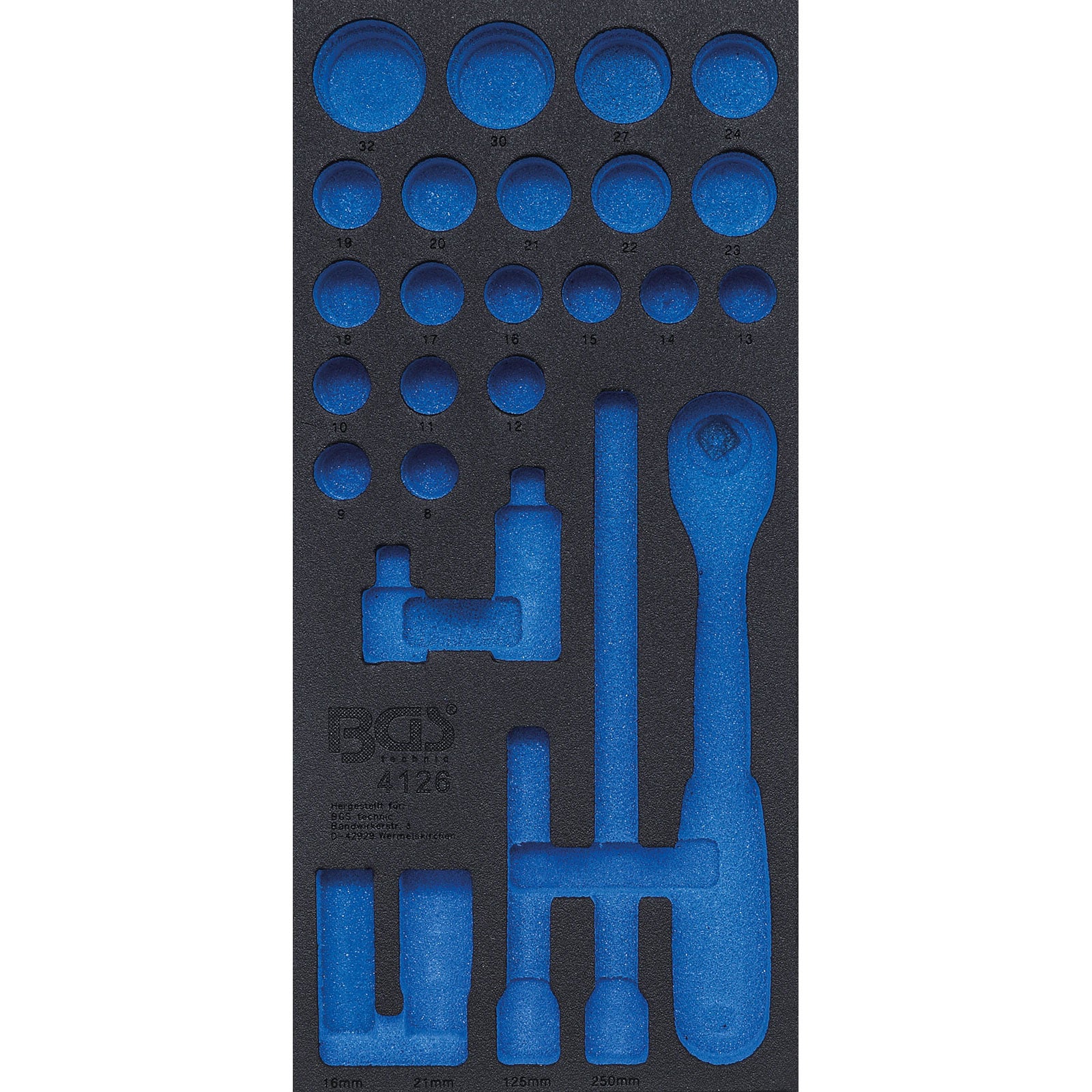 BGS Werkstattwageneinlage 1/3 leer für Art. 4126 - 4126-1