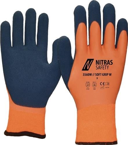 Kälteschutzhandschuh SOFT GRIP W Gr.10 orange/dunkelblau EN 388,EN 511 PSA II