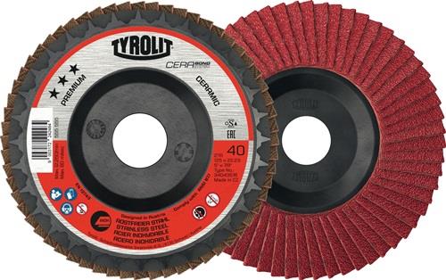 TYROLIT Fächerscheibe CERABOND Ø 125 mm Körnung 60 flach - 34315846