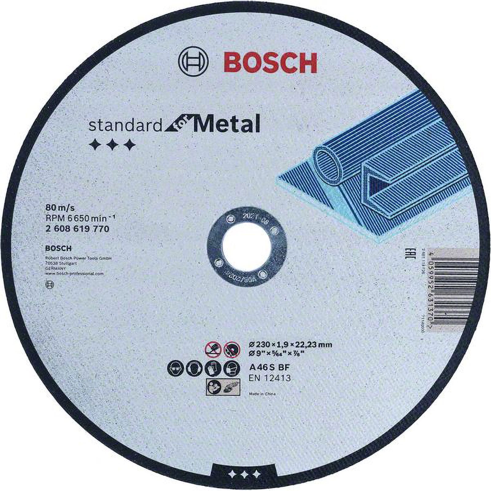 Bosch Standard for Metal Trennscheibe gerade, 230 mm, 22,23 mm - 2608619770