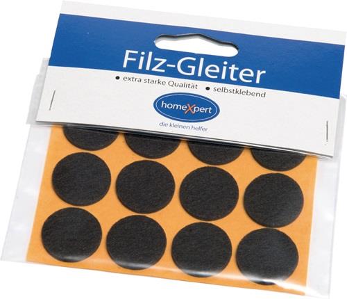 Filzgleiter 22mm Filz braun selbstkl. - 522203