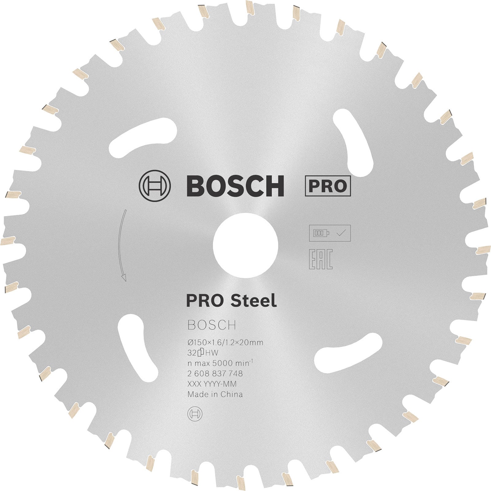 Bosch PRO Steel cordless Blatt für Kreissägen 150 x 1,6 x 20 mm - 2608837748