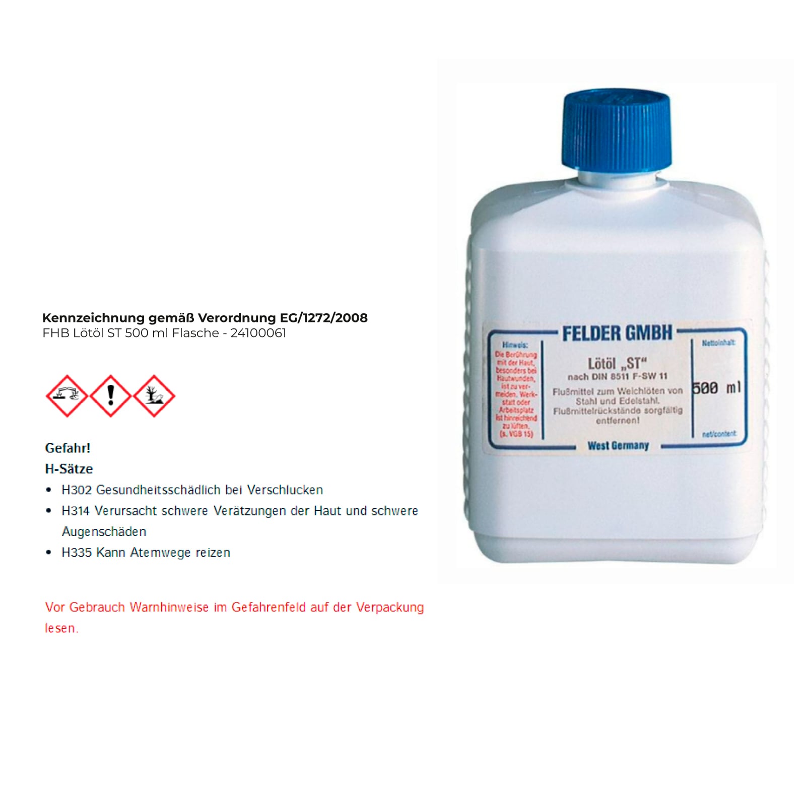 FHB Lötöl ST 500 ml Flasche - 24100061