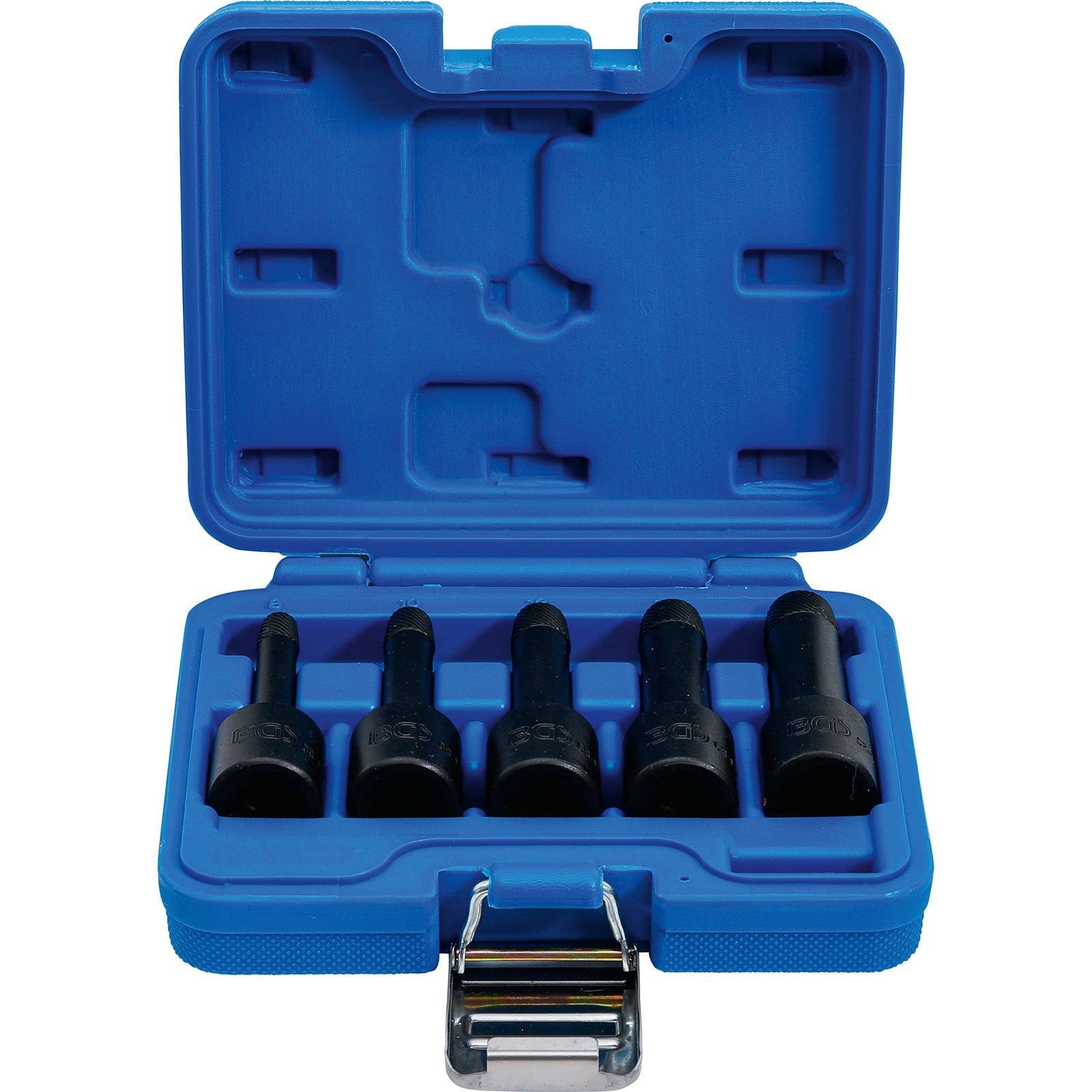 BGS Spiral-Profil-Steckschlüssel-Satz / Schraubenausdreher Antrieb Innenvierkant 12,5 mm (1/2") SW 8 - 16 mm 5tlg. - 5261