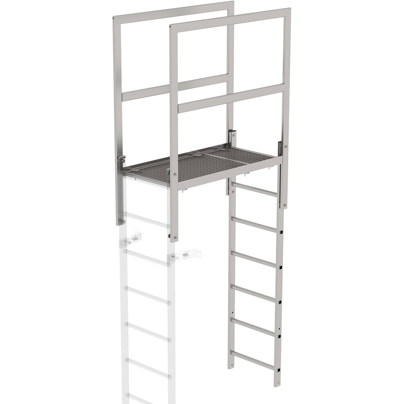 Günzburger Steigtechnik Attika-Überstieg Edelstahl Länge 1.200 mm  - 064183