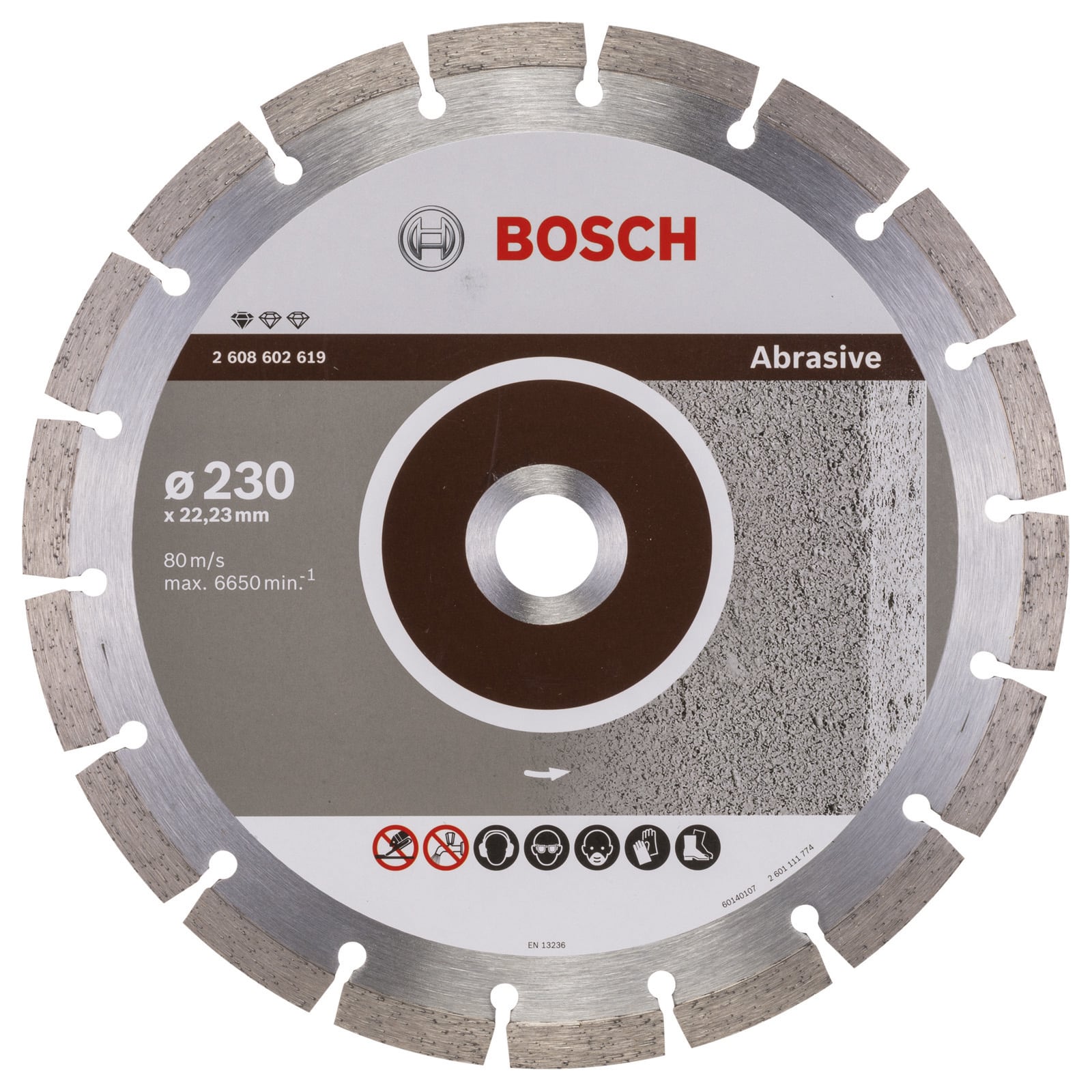 Bosch Diamanttrennscheibe Standard for Abrasive 230x22,23x2,3x10 mm 2608602619
