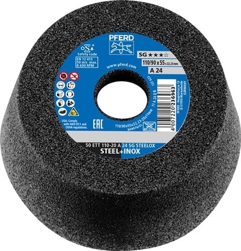 PFERD Schleiftopf ETT SG STEELOX 110 / 55 mm P 24 - 63418224
