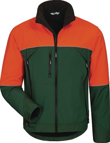 Waldarbeiter-Softshelljacke SANDDORN Gr.XL grün/orange ELYSEE